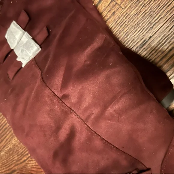 JustFab Aieeda burgundy boot sock calf boots size 9-new no box - Picture 2 of 6